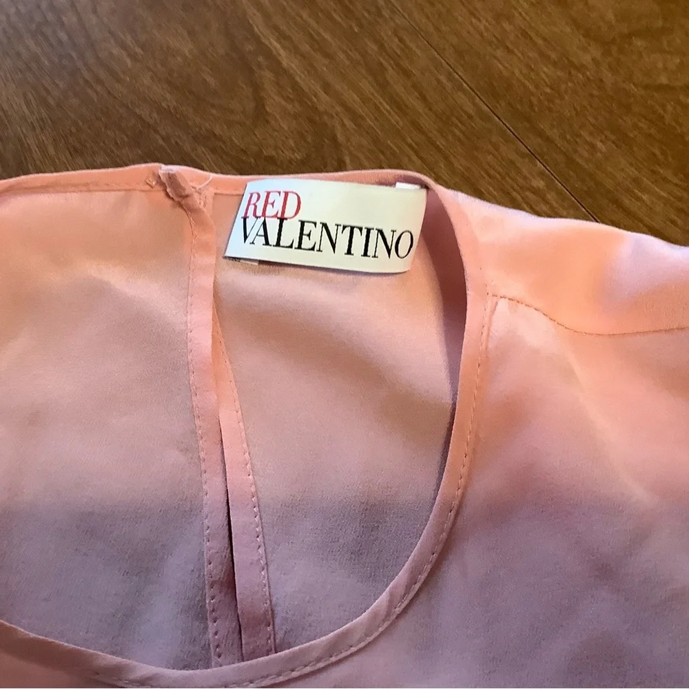 Red Valentino Cropped PINK Blouse Top Sz Large
